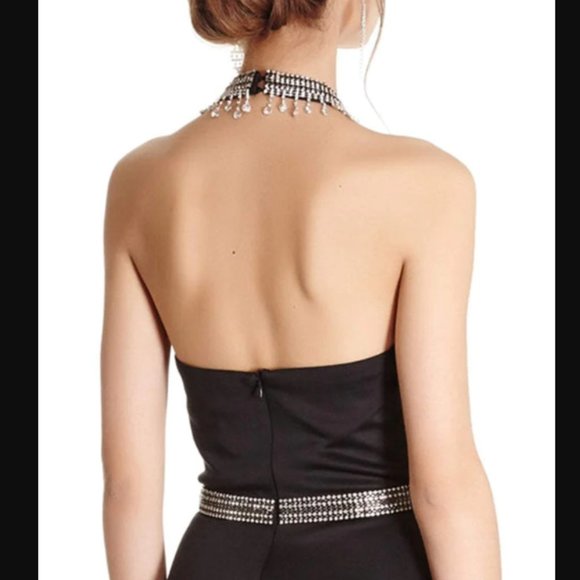 NWT Aspeed Design - Embellished Halter Neck Sheath Evening Dress - Picture 5 of 6